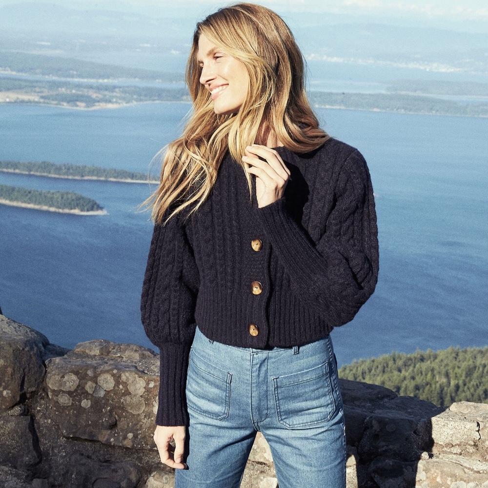 Doen Bernadette Sweater / Cardigan small navy